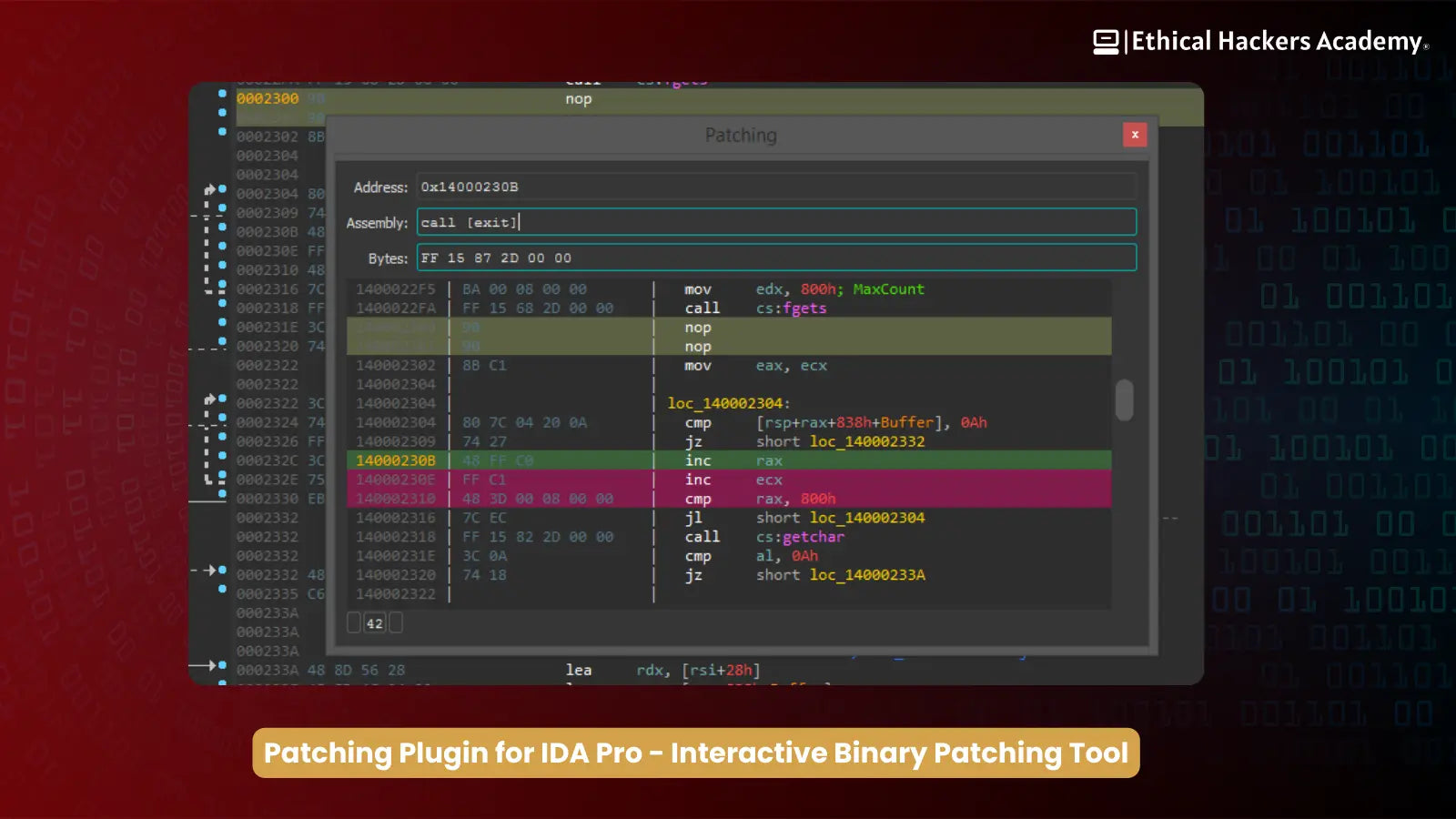 Binary Patching System Patching - Advanced Binary Patching Plugin for IDA Pro – Ethical ...